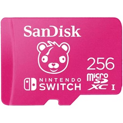 Sandisk 256GB SD micro Nintendo Switch (SDXC Class 10 UHS-I U3) memória kártya