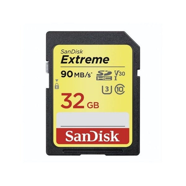 Sandisk 32GB SD Extreme (SDHC Class 10 UHS-I U3) memória kártya