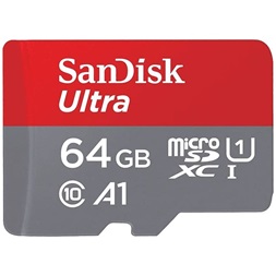 Sandisk 64GB SD micro Ultra Android (SDHC Class 10 UHS-I U1) memória kártya