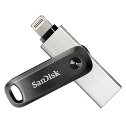 Sandisk 64GB USB3.0/Apple Lightning iXPAND GO Fekete-Ezüst (186489) Flash Drive