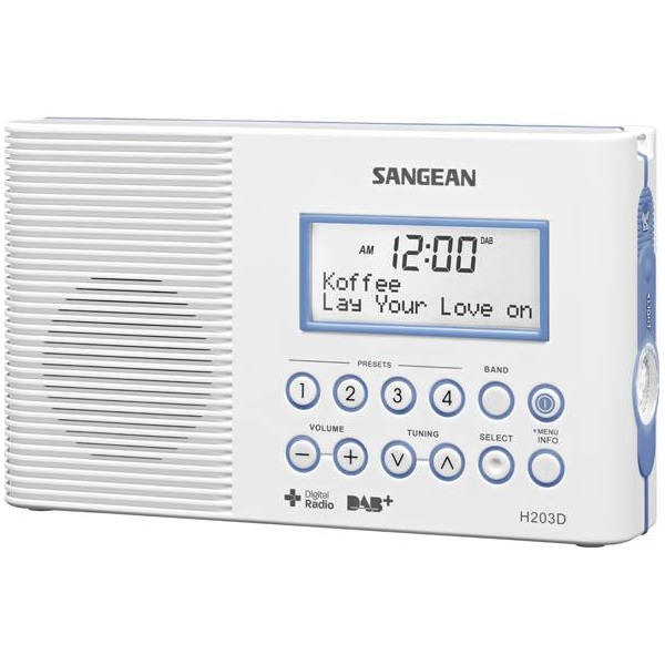 Sangean H-203+ DAB+/FM-RDS vízálló fürdőszobai rádió