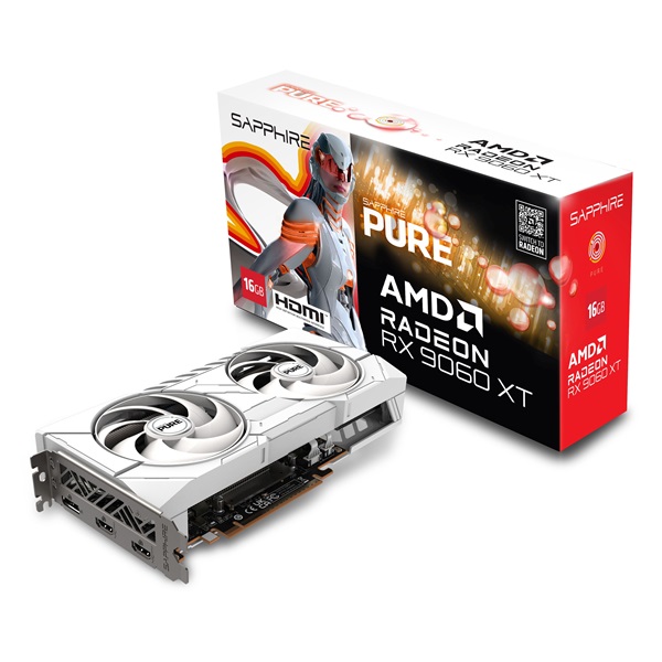 Sapphire AMD RX 9060 XT Pure 16GB GDDR6 128bit PCIe videókártya