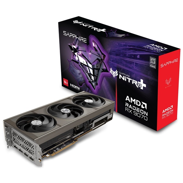 Sapphire NITRO+ AMD RX 9070 OC 16GB GDDR6 256bit PCIe videókártya
