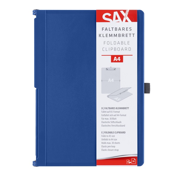 Sax összehajtható A5-A4 kék felírótábla