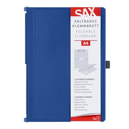 Sax összehajtható A5-A4 kék felírótábla