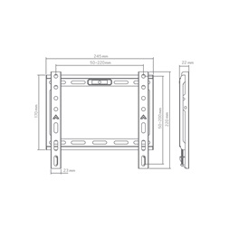 Sbox BL-3722F 43" VESA 200x200 fix fali konzol