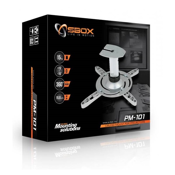 Sbox PM-101 mennyezeti projektor tartó 15kg