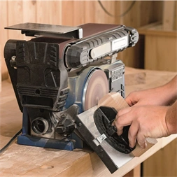 Scheppach BTS 900 - multifunkciós asztali szalag- és homlokcsiszoló