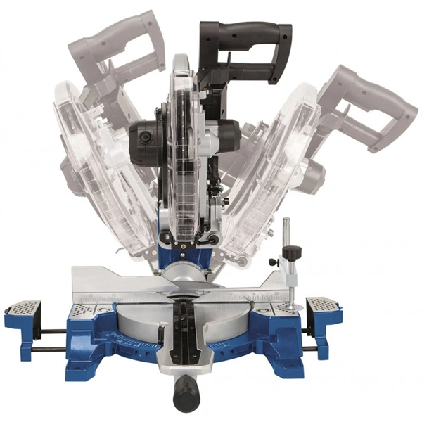 Scheppach HM 140 L - két oldalra dönthető gérvágó fűrész húzófunkcióval és lézerrel