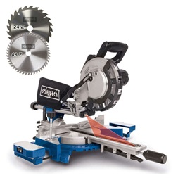 Scheppach HM 216 - húzófunkcióval és lézerrel + 2. ajándék fűrészlappal gérvágó fűrész