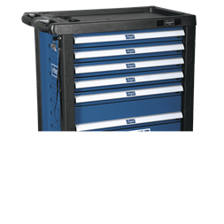 Scheppach TW 1000 263 db szerszámmal 7 fiókos műhelykocsi