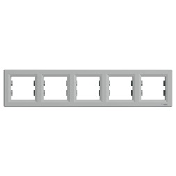 Schneider EPH5800561 ASFORA vízszintes alumínium ötös keret