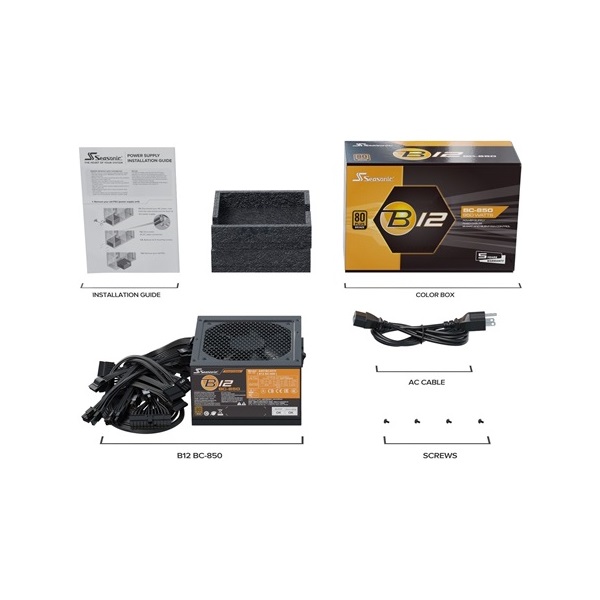 Seasonic B12 BC ATX gaming tápegység 850W 80+ Bronze BOX