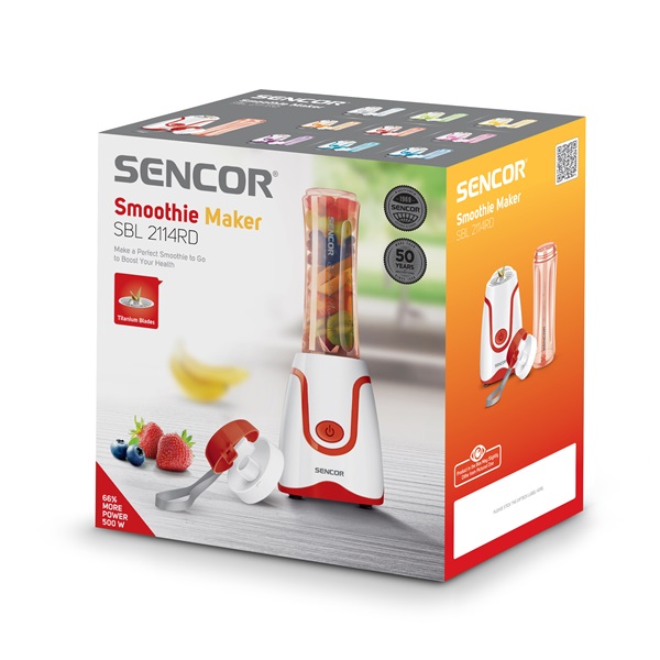 Sencor SBL 2114RD 0,6L piros smoothie készítő
