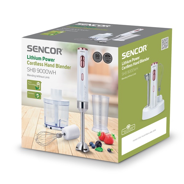 Sencor SHB 9000WH 3in1 fehér akkumulátoros botmixer szett