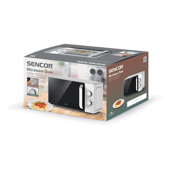 Sencor SMW 1918WH 700W 20L fehér mikrohullámú sütő