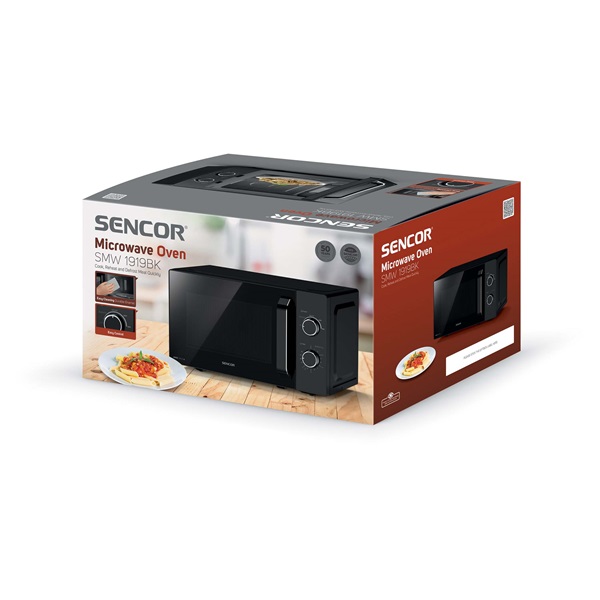 Sencor SMW 1919BK 700W 20L fekete mikrohullámú sütő