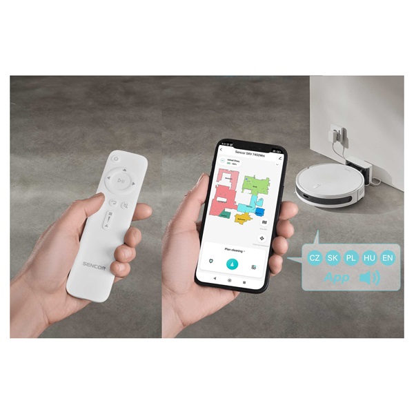 Sencor SRV 7450WH fehér robotporszívó