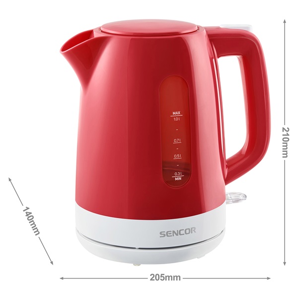 Sencor SWK 1024RD 1,0L-es piros vízforraló