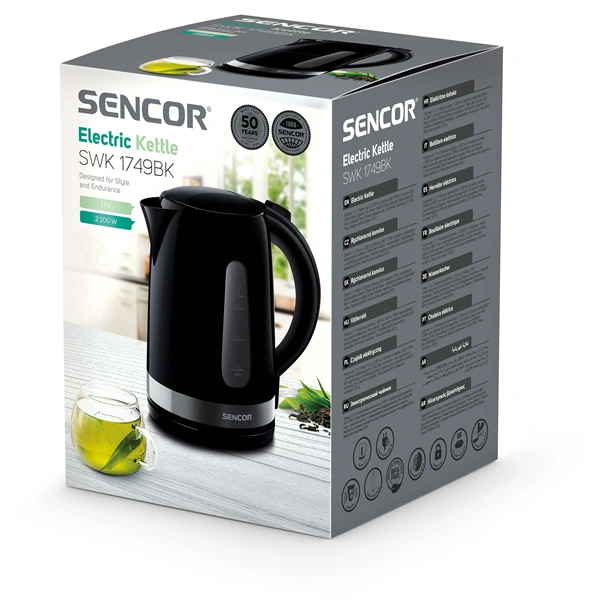 Sencor SWK 1749BK 1,7L-es fekete vízforraló