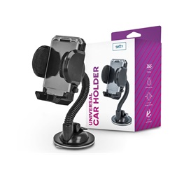 Setty TF-0054 univerzális műszerfalra/szélvédőre helyezhető fekete autós telefon tartó