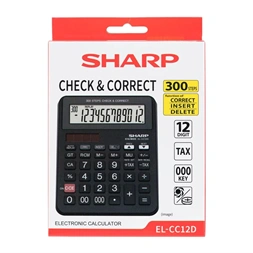 Sharp EL-CC12D napelemes irodai számológép
