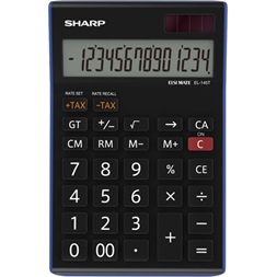 Sharp EL145TBL napelemes asztali számológép