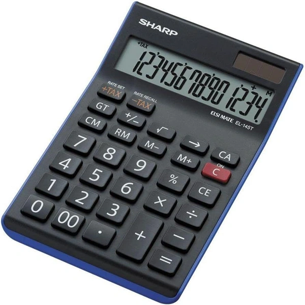 Sharp EL145TBL napelemes asztali számológép