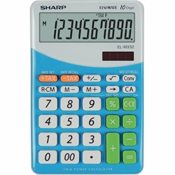 Sharp ELM332BBL napelemes asztali számológép
