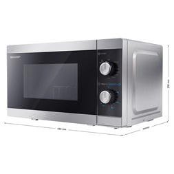 Sharp YC-MG01ES 1000W 20L ezüst grillezős mikrohullámú sütő