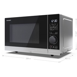 Sharp YC-PS204AE-S 700W 20L ezüst mikrohullámú sütő