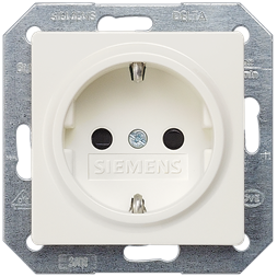 Siemens 5UB1518 DELTA I-SYSTEM gyűrűvel titánfehér dugalj
