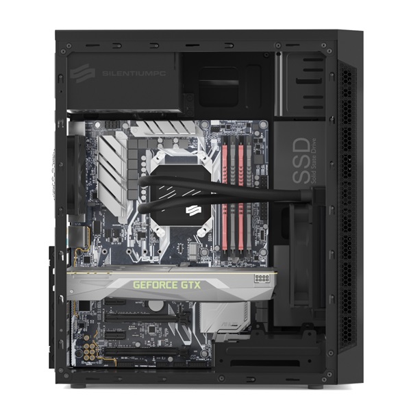 SilentiumPC Armis AR1 Fekete (Táp nélküli) ATX ház