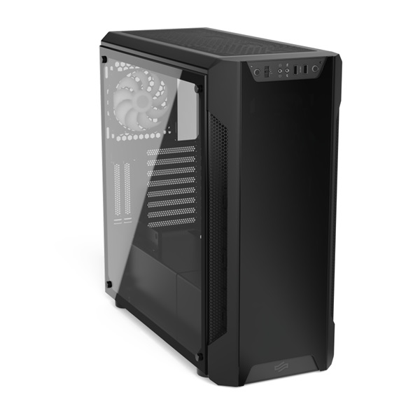 SilentiumPC Armis AR7X EVO TG ARGB Fekete (Táp nélküli) ablakos ATX ház