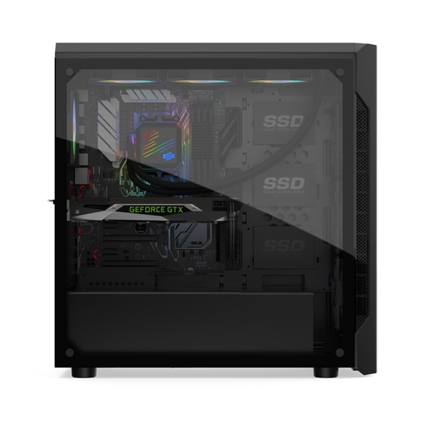 SilentiumPC Armis AR7X EVO TG ARGB Fekete (Táp nélküli) ablakos ATX ház