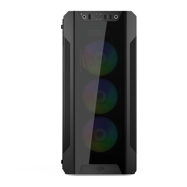 SilentiumPC Armis AR7X EVO TG ARGB Fekete (Táp nélküli) ablakos ATX ház