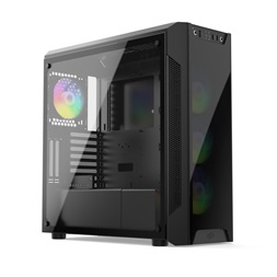 SilentiumPC Armis AR7X EVO TG ARGB Fekete (Táp nélküli) ablakos ATX ház