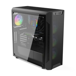 SilentiumPC Armis AR7X EVO TG ARGB Fekete (Táp nélküli) ablakos ATX ház
