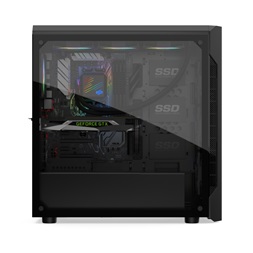 SilentiumPC Armis AR7X EVO TG ARGB Fekete (Táp nélküli) ablakos ATX ház