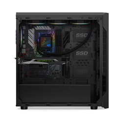 SilentiumPC Armis AR7X EVO TG ARGB Fekete (Táp nélküli) ablakos ATX ház
