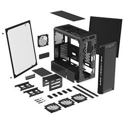 SilentiumPC Armis AR7X EVO TG ARGB Fekete (Táp nélküli) ablakos ATX ház