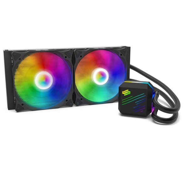 SilentiumPC Navis EVO ARGB 280 140mm Fekete vízhűtéses processzor hűtő