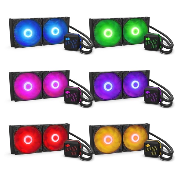 SilentiumPC Navis RGB 280 140mm Fekete vízhűtéses processzor hűtő