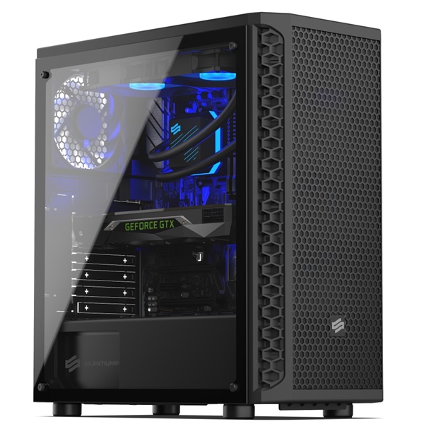 SilentiumPC Signum SG1 TG Fekete (Táp nélküli) ablakos ATX ház