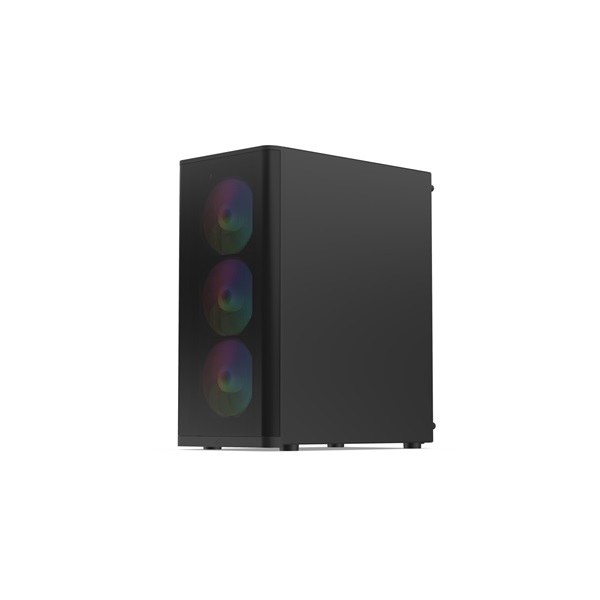 SilentiumPC Ventum VT2 EVO TG ARGB Fekete (Táp nélküli) ablakos ATX ház
