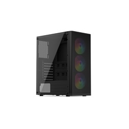 SilentiumPC Ventum VT2 EVO TG ARGB Fekete (Táp nélküli) ablakos ATX ház