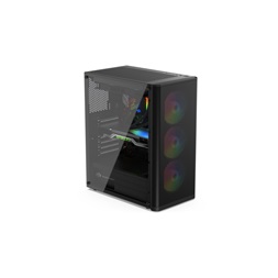 SilentiumPC Ventum VT2 EVO TG ARGB Fekete (Táp nélküli) ablakos ATX ház