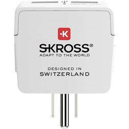 SKROSS csatlakozó átalakító az Egyesült Államokba, beépített USB töltővel