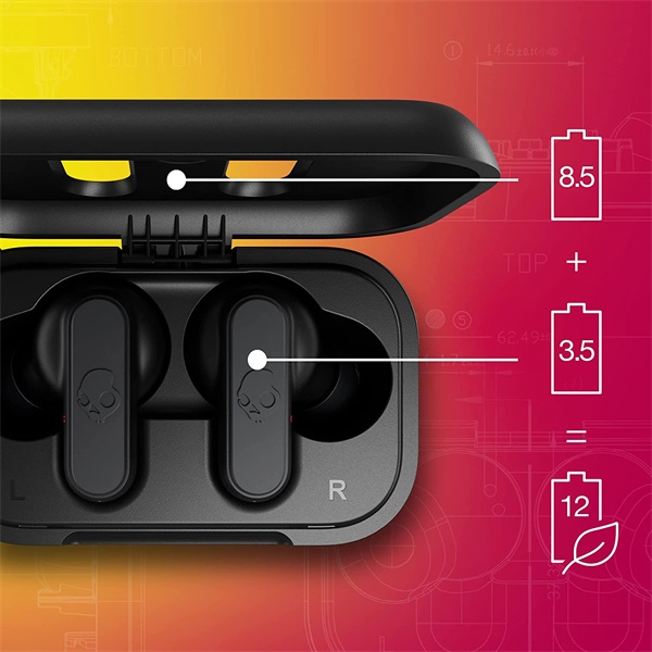 Skullcandy DIME 2 True Wireless Bluetooth fekete fülhallgató
