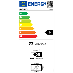 Sony 55" Bravia 3 K55S35B 4K UHD Smart LED TV (Újracsomagolt)